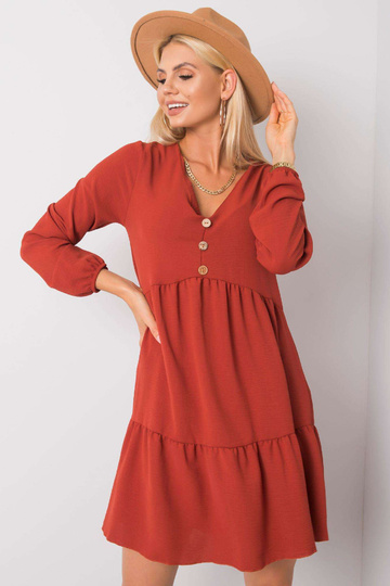 Cihlové šaty Caroll SUBLEVEL