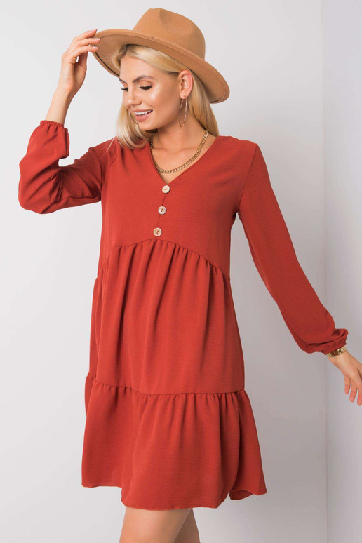 Cihlové šaty Caroll SUBLEVEL