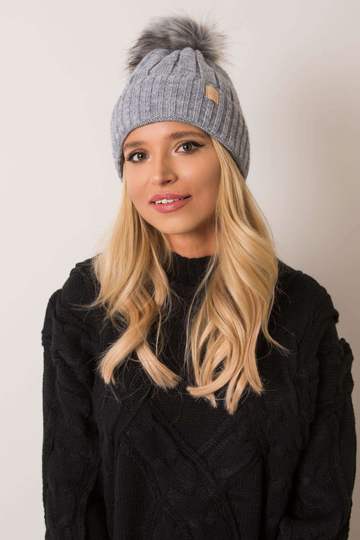 Šedá zimní čepice RUE PARIS