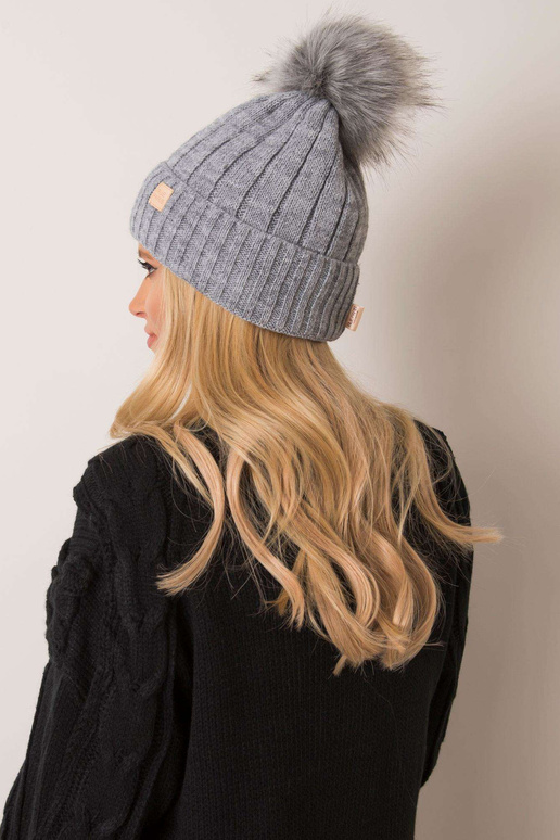 Šedá zimní čepice RUE PARIS