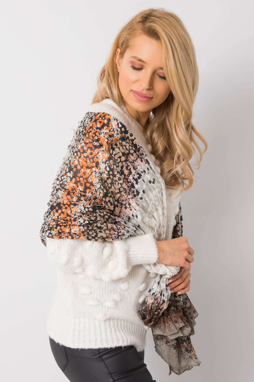 Khaki-oranžový vzor šátek