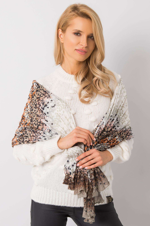 Khaki-oranžový vzor šátek