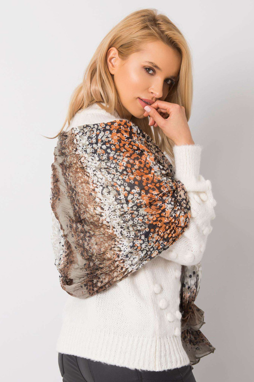 Khaki-oranžový vzor šátek