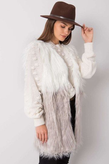 Ecru-šedá vesta Lexie