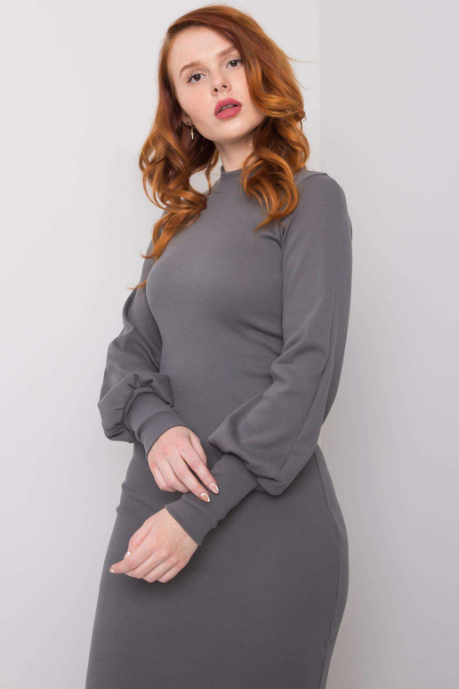 Tmavě šedé šaty Cally RUE PARIS