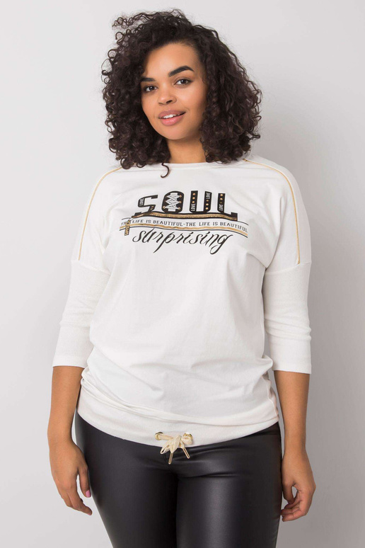 Ecru halenka s nápisem Marilia