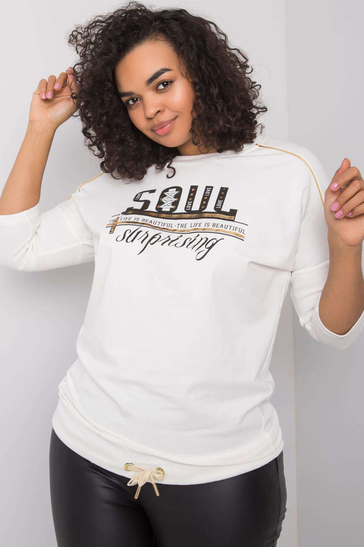 Ecru halenka s nápisem Marilia