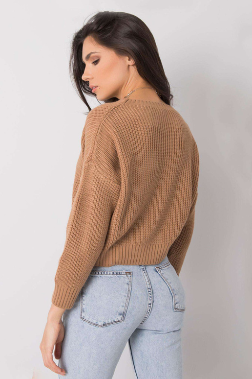 Hnědý klasický svetr Claudette RUE PARIS