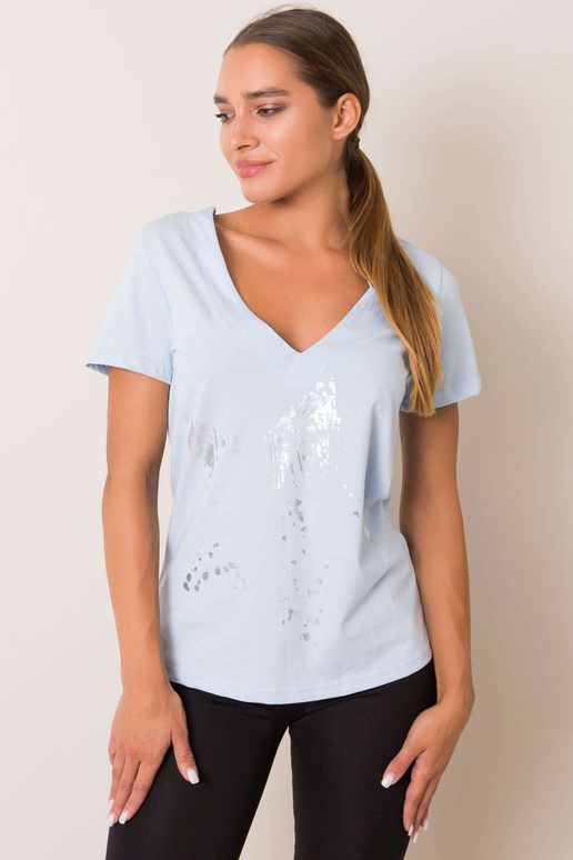 Světle modré tričko Marble FOR FITNESS Světle modré tričko Marble FOR FITNESS