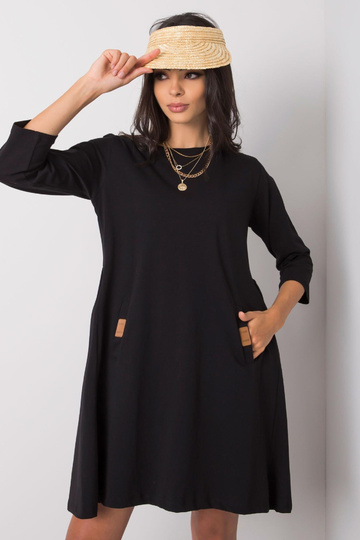 Dámské černé bavlněné šaty...