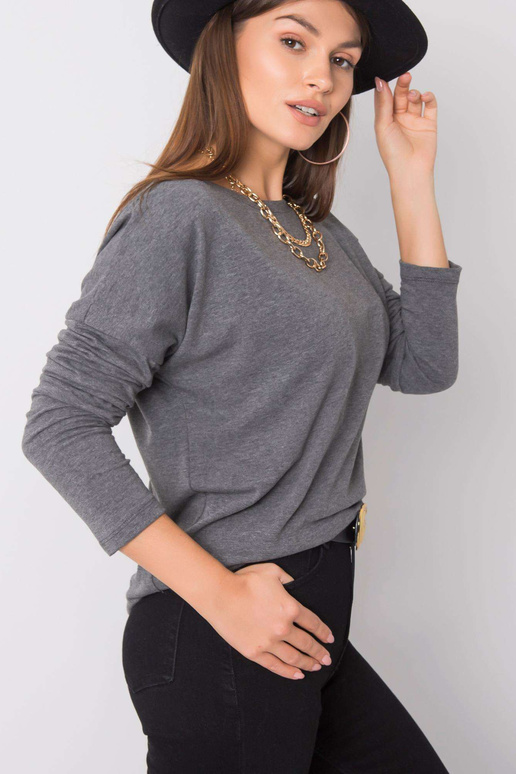 Tmavě šedá melanžová halenka Larissa