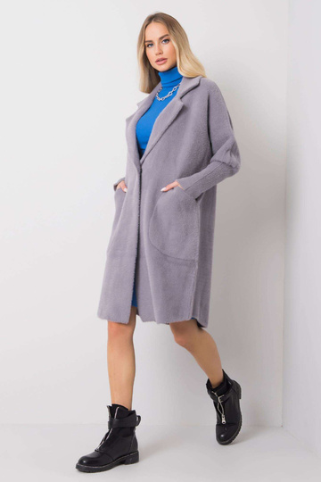 Šedý kabát z alpaky Eveline 2