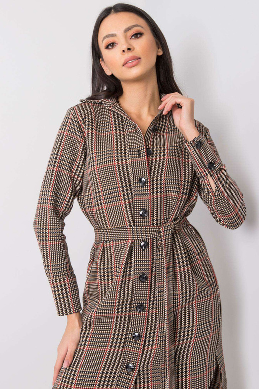 Hnědočervené šaty Martita