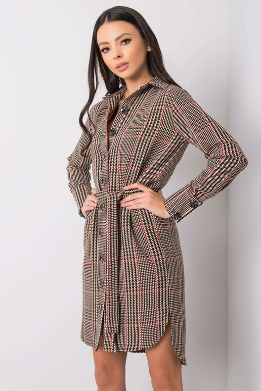 Hnědočervené šaty Martita