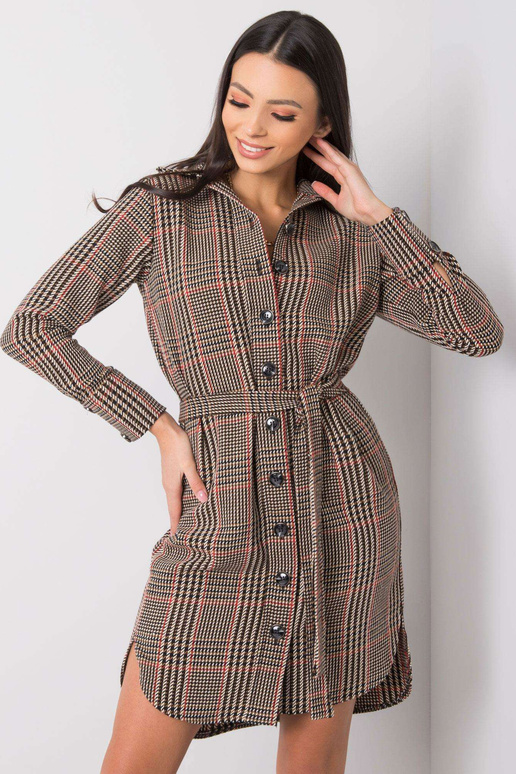 Hnědočervené šaty Martita