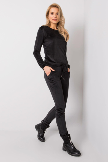 Černý velurový set Clarisa...