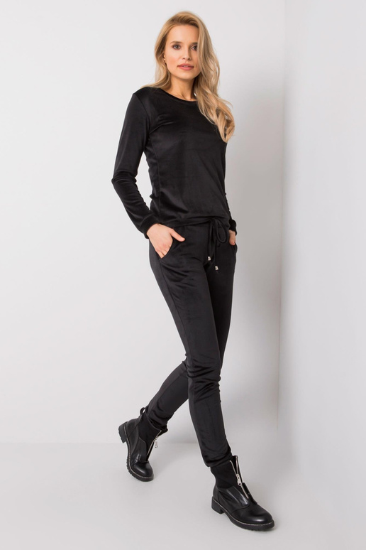 Černý velurový set Clarisa RUE PARIS