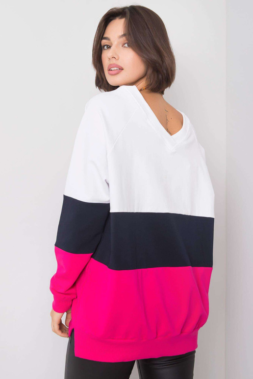 Bílá a fuchsiová mikina Lotta RUE PARIS