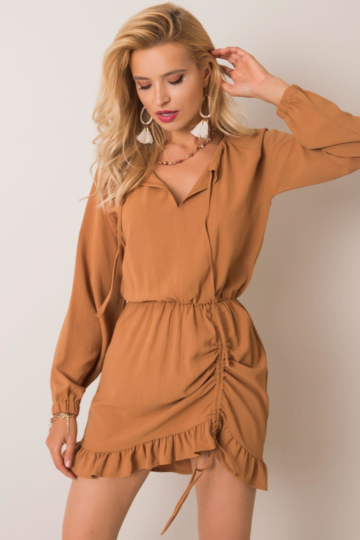 Šaty-111-SK-06071.09-světle hnědé