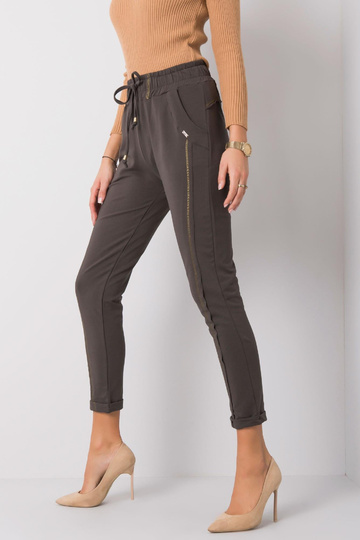 Tmavé khaki kalhoty Riviera