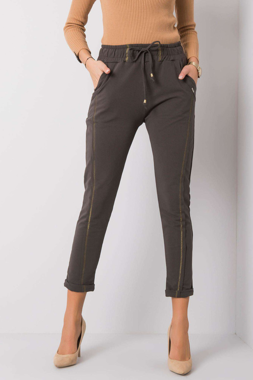 Tmavé khaki kalhoty Riviera