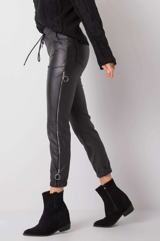 Černé voskované kalhoty Jackies