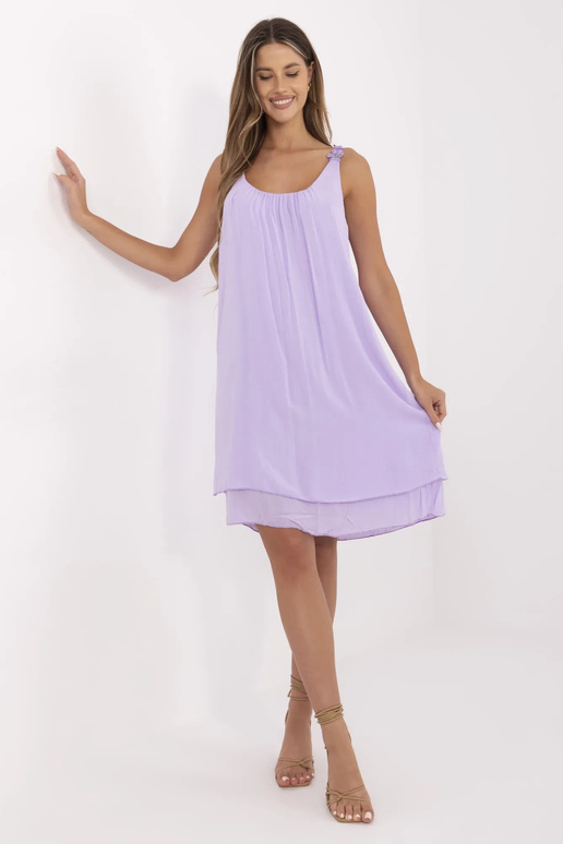 Světle fialové viskózové šaty Rosine...