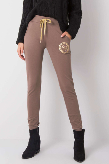 Světle hnědé tepláky Stylové 2