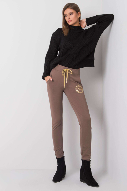 Světle hnědé tepláky Stylové