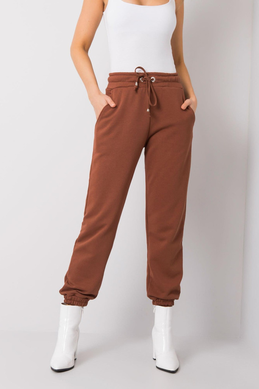 Hnědé kalhoty Agueda RUE PARIS