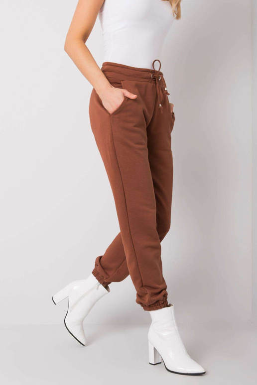 Hnědé kalhoty Agueda RUE PARIS