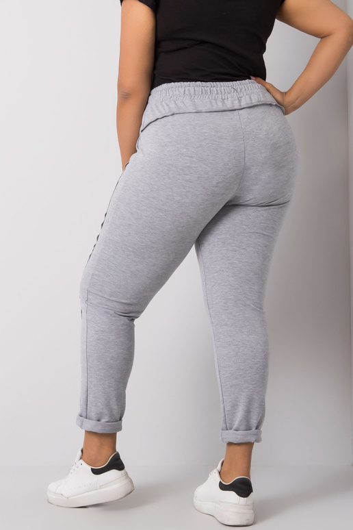 Šedé melanžové tepláky velké...