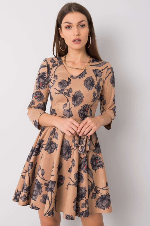 Béžově šedé šaty Issy