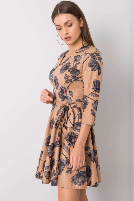 Béžově šedé šaty Issy