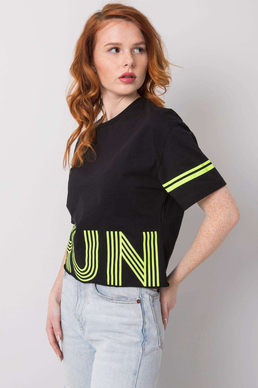 Černé bavlněné tričko Marlene Černé bavlněné tričko Marlene