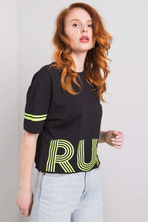 Černé bavlněné tričko Marlene Černé bavlněné tričko Marlene