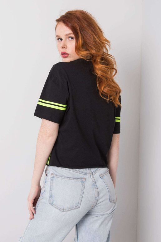 Černé bavlněné tričko Marlene Černé bavlněné tričko Marlene