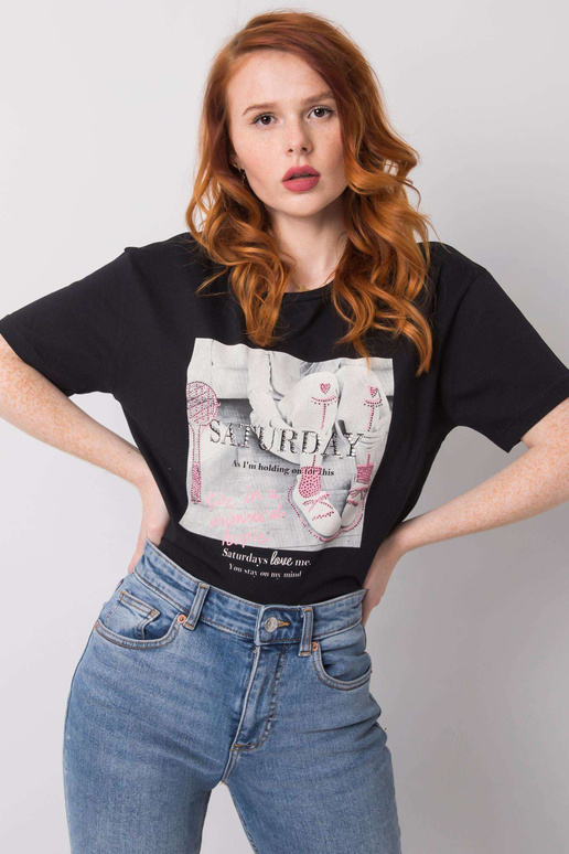 Černé tričko s nášivkami Sierra Černé tričko s nášivkami Sierra