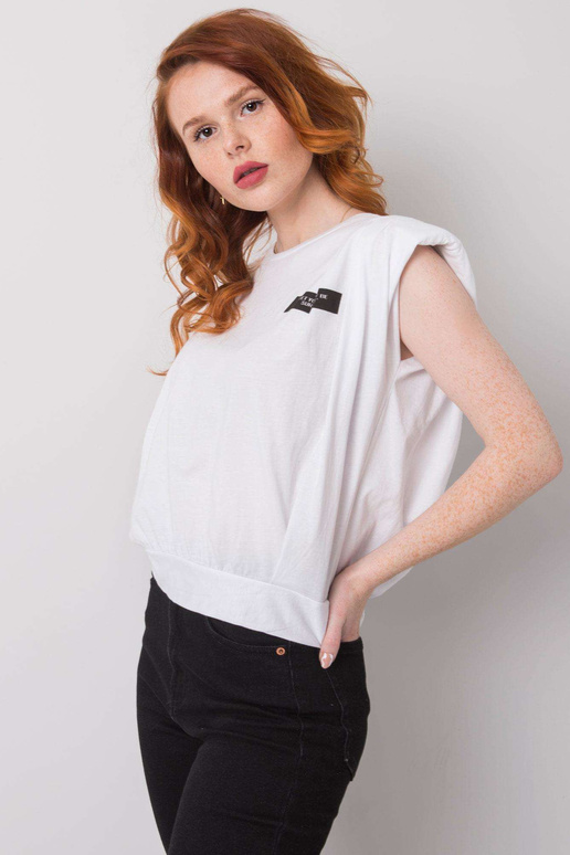 Bílé tričko s nápisy Zariah Bílé tričko s nápisy Zariah