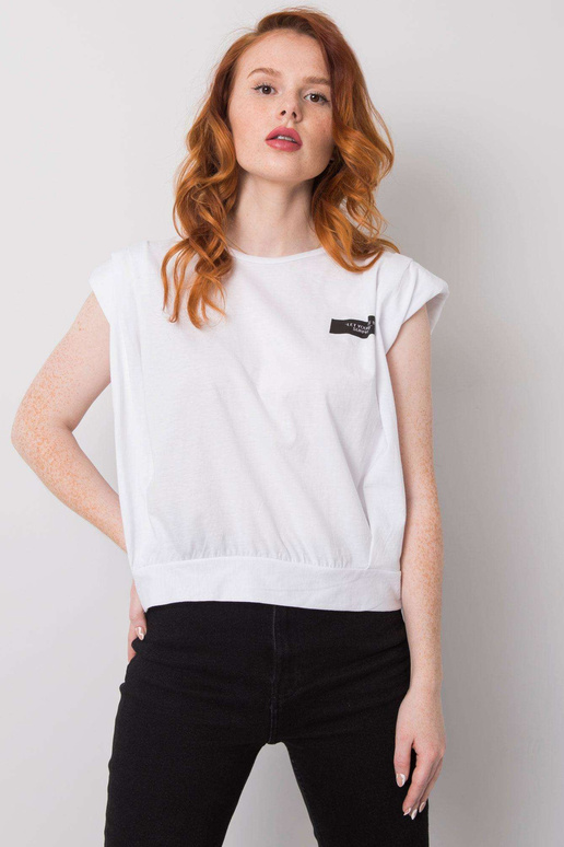 Bílé tričko s nápisy Zariah Bílé tričko s nápisy Zariah