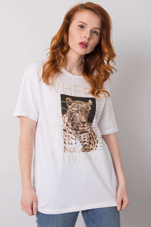 Bílé bavlněné tričko Leslie Bílé bavlněné tričko Leslie