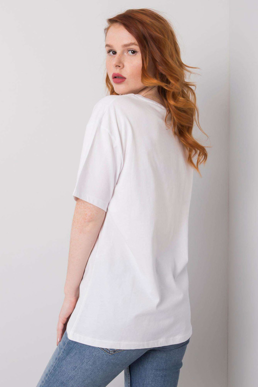 Bílé bavlněné tričko Leslie Bílé bavlněné tričko Leslie