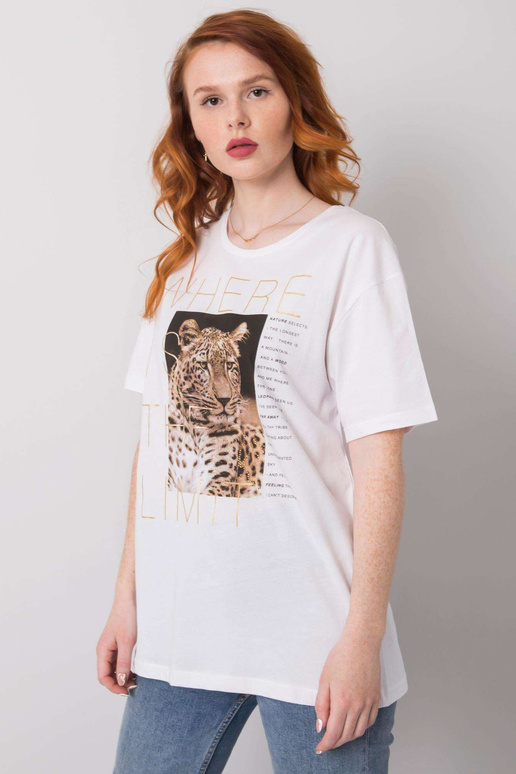 Bílé bavlněné tričko Leslie Bílé bavlněné tričko Leslie