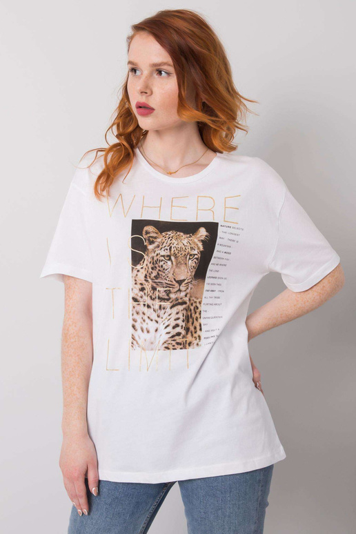 Bílé bavlněné tričko Leslie Bílé bavlněné tričko Leslie