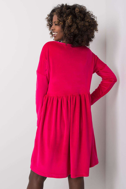 Fuchsiové velurové šaty Mauriel RUE...