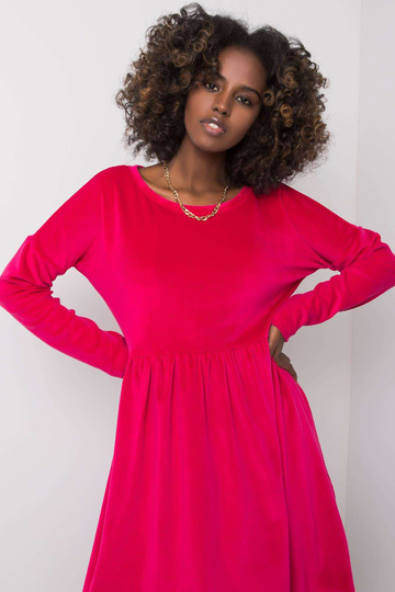 Fuchsiové velurové šaty... 2