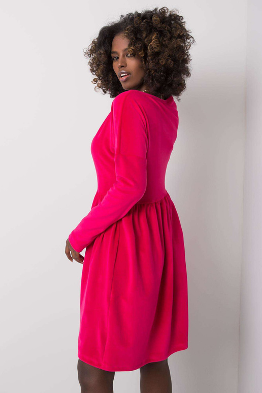 Fuchsiové velurové šaty Mauriel RUE...