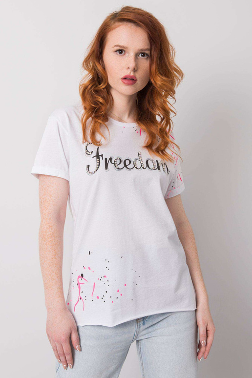 Bílé tričko s nápisem Raven Bílé tričko s nápisem Raven