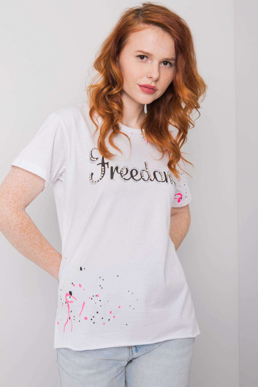 Bílé tričko s nápisem Raven Bílé tričko s nápisem Raven