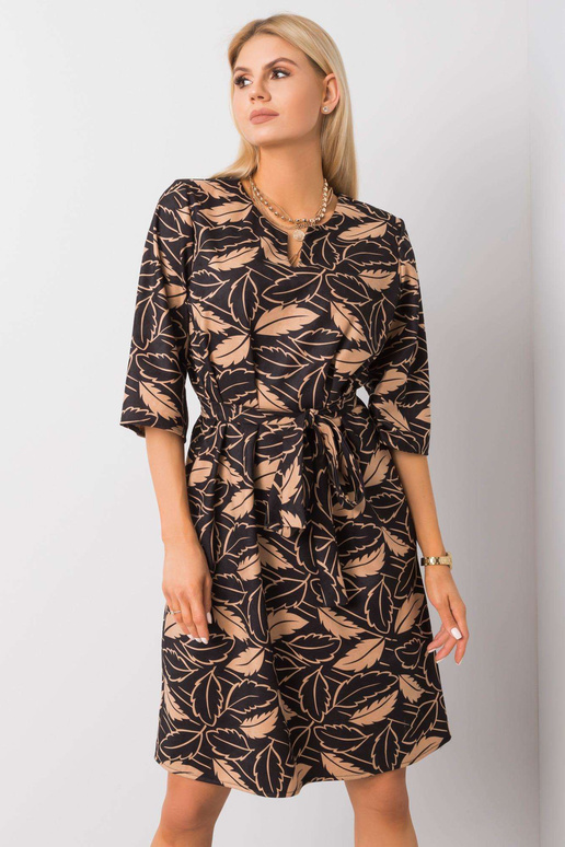 Černo-béžové šaty Luna